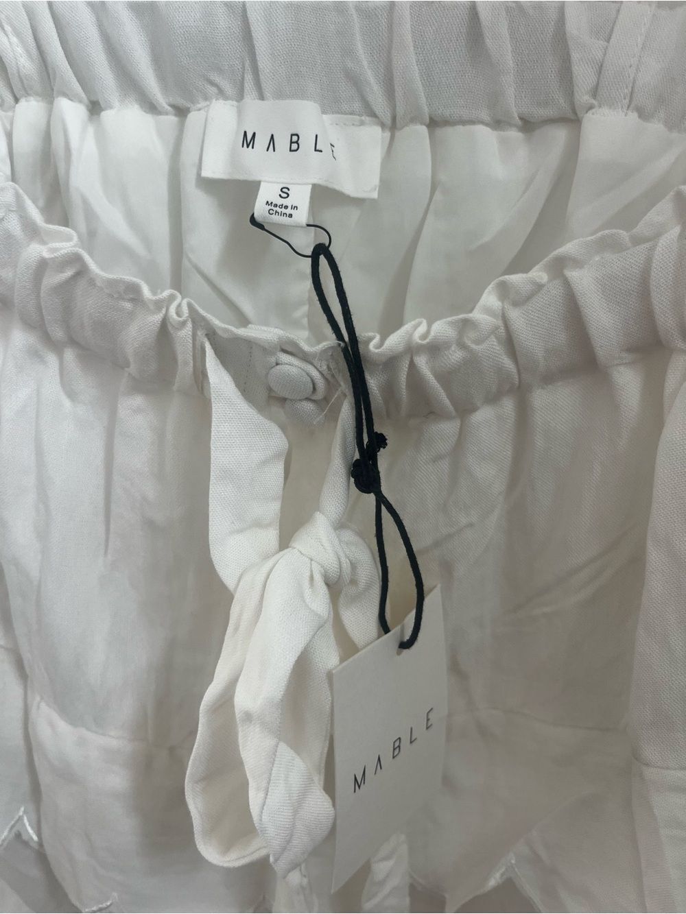 Mable White Tiered Tie-Shoulder Romper - Picture 3 of 7